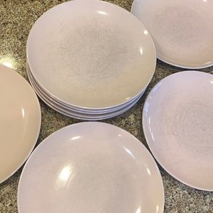 12 light pink plates